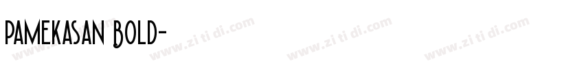 Pamekasan Bold字体转换